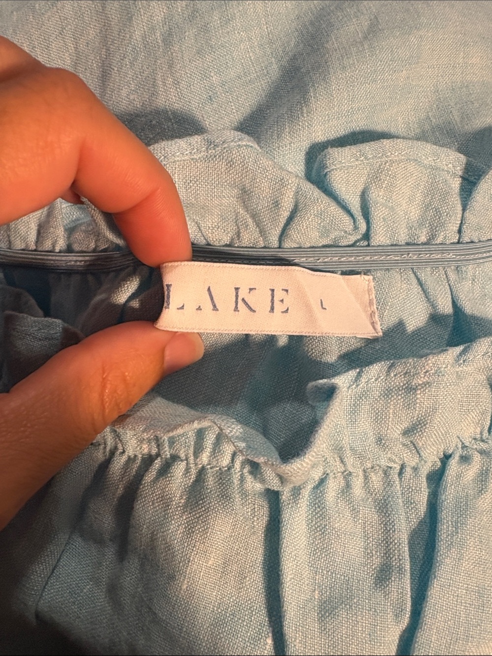 LAKE Milly One Shoulder Linen Dress SZ L NWOT - Picture 4 of 5